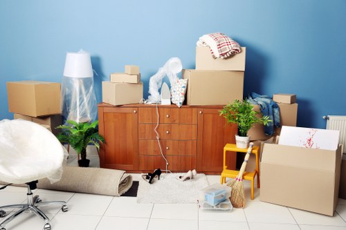 Removal team using protective handling during a Camden move
