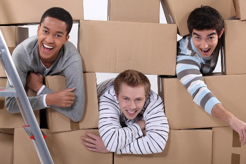 Packing boxes and household items for a Camden home move