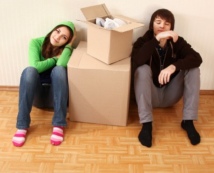 Professional house removals in Camden with moving van and packed boxes