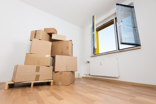 Camden removal truck hire vehicle loaded with boxes and furniture