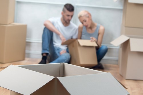 Careful unloading during a Camden house move