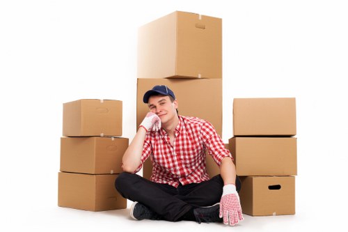 Careful packing materials for fragile items during Camden relocation